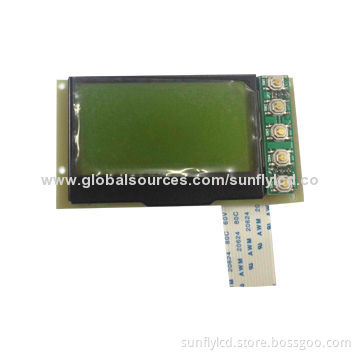 STN COG 132x64 Dots LCD Display Screen, Yellow-green, -30-70°C Operating TemperatureNew